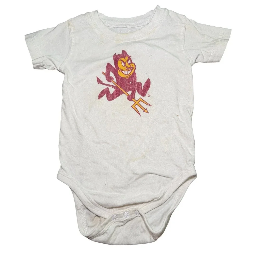 Wes and Willy ASU Arizona State Sun Devils Baby Bodysuit Set 3 Piece 18M NCAA